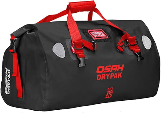Motorcycle Dry Bag - Waterproof Motorcycle Duffle & Luggage Tail Bag Saddle Bags with Roll Top Closure, Large Storage Space，for Motorcycle Back Seat(SkyBlack, 40L)