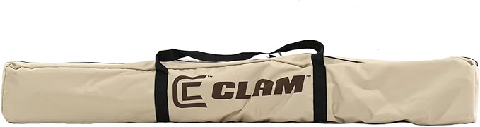 CLAM Pop Up Screen Tent, Outdoor Camping Gazebo Canopy, Traveler, 6' x 6', Tan