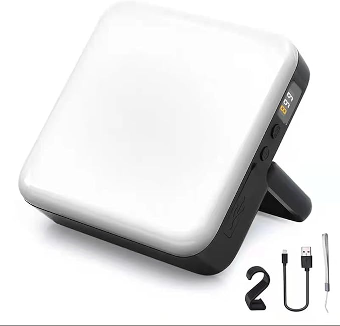 Rechargeable Camping Lantern with 20000mAh Power Bank, Tent Lights for Vendor Booths, Outdoor Portable LED Waterproof Emergency Light, for Power Outages, Hiking, and Survival Gear