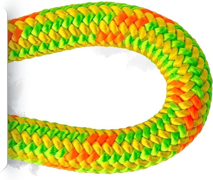 Pelican Rope Arborist Rope 11.8mm x 200Ft, USA Made High-Strength 24-Strands Static Climbing Rope - 5,400 lb Strength for Tree Climbing, Pulling, Outdoors & Swing - Yellow, Tight Spliced Eye