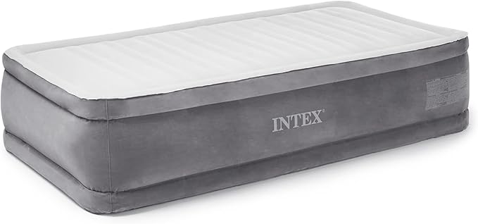 Intex Comfort Dura-Beam Airbed Internal Electric Pump Bed Height Elevated (2020 Model)