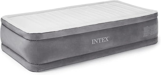 Intex Comfort Dura-Beam Airbed Internal Electric Pump Bed Height Elevated (2020 Model)
