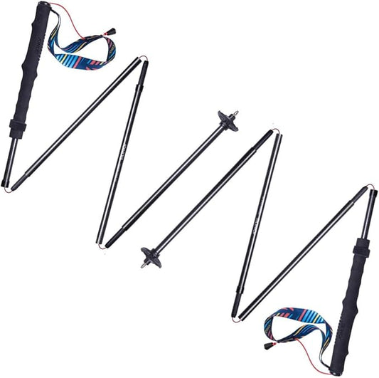 AONIJIE Trekking Poles -2 Ultralight Collapsible Carbon Fiber Hiking Poles with Anti-Shock and Quick Lock System, Folding Walking Sticks for Hiking, Camping
