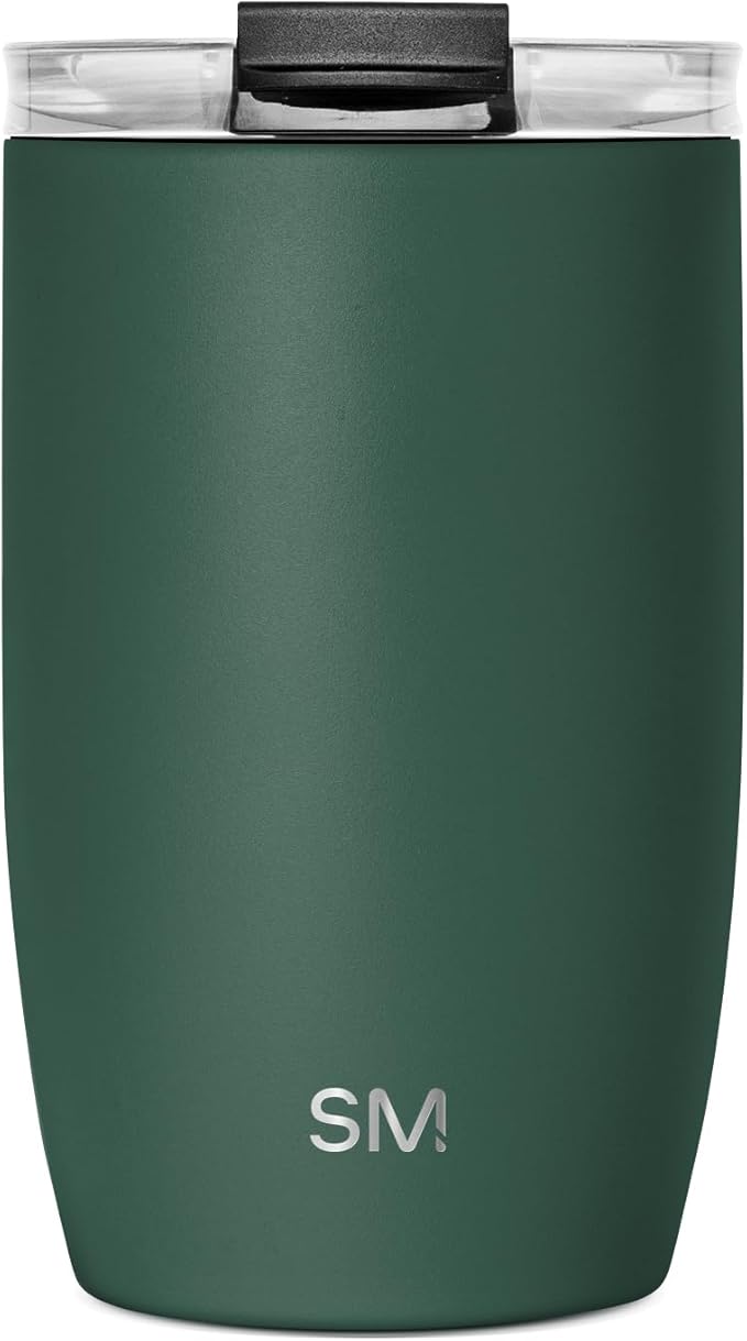 Simple Modern Travel Coffee Mug Tumbler with Flip Lid | Reusable Insulated Stainless Steel Cold Brew Iced Coffee Cup Thermos | Gifts for Women Men Him Her | Voyager Collection | 12oz | Forest