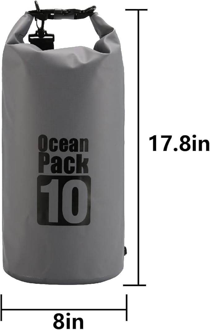 Dry Sack/Floating Waterproof Bag 2L/5L/10L/20L/30L for Boating, Kayaking, Hiking, Snowboarding, Camping, Rafting, Fishing and Backpacking