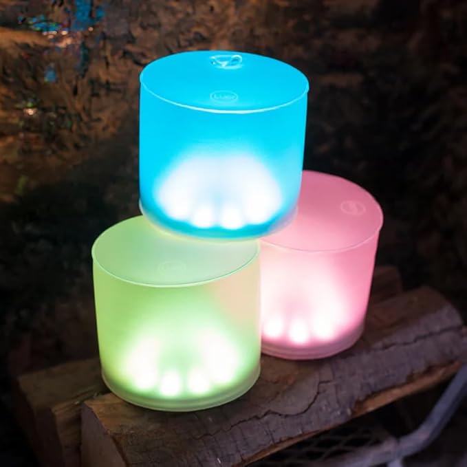 BioLite Luci Color Essence: Solar Inflatable Lantern with 8 Pastel Color Options, 15 Lumens LEDs, Matte Finish, Lasts Up to 6 hrs, Rechargeable via Solar, Waterproof, Indoor/Outdoor Decorating