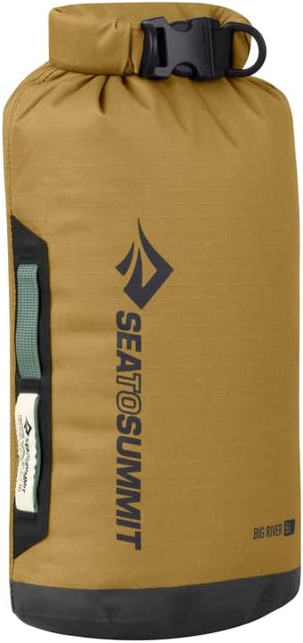 Sea to Summit Big River Dry Bag, Heavy-Duty Dry Storage, 5 Liter, Gold Brown