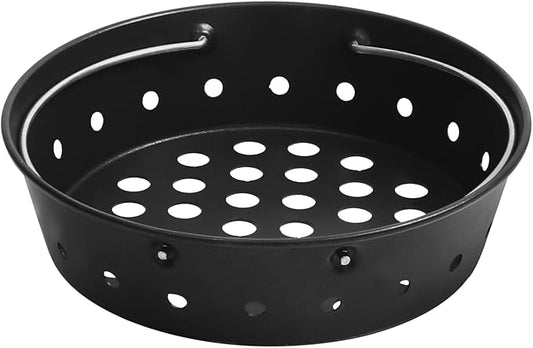 KAMaster Charcoal Basket Carbon Steel Fire Bowl for MiniMax,Small&Medium Bigg Green Eggs,Heavy Duty Enamel Coated Charcoal Ash Basket with Handles,Fire Box Bowls Ash Basket also for JR Kamado Grill