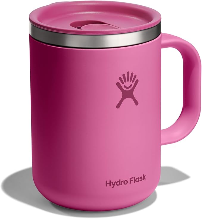 Hydro Flask Coffee Mug – Insulated Stainless Steel, Non Spill, Leak Proof Travel Mug 24 Oz Reef Pink