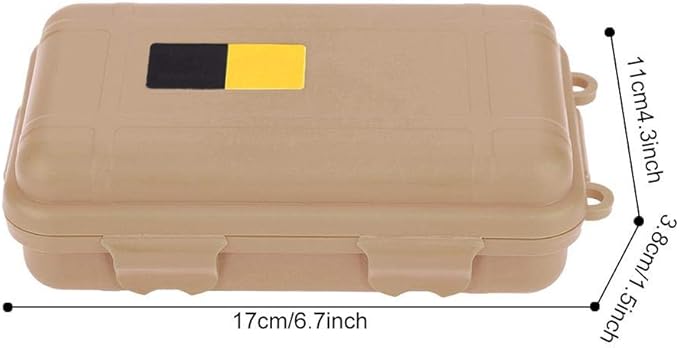 Alomejor Dry Box Survival Storage Box Dustproof Pressure Proof Outdoor Survival Equipment Sealed Container Box for Outdoor Survival