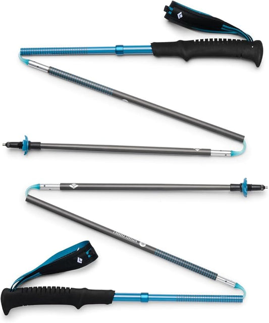 Black Diamond Women's Distance Carbon Z Trekking and Running Poles, Pair of Foldable, Ultra Lightweight, Fixed Length Carbon Fiber Hiking Poles