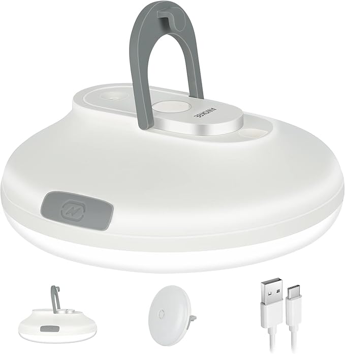 Camping Lantern LED Work Light 6500K Flashlight Portable Camping Lantern Rechargeable Light,IPX5 Waterproof,10000mAh Emergency Power Supply with Magnet(White Light)