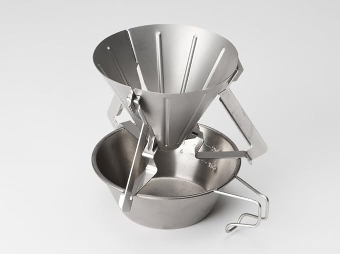 Snow Peak Field Barista Collapsible Coffee Dripper, Stainless Steel, CS-117