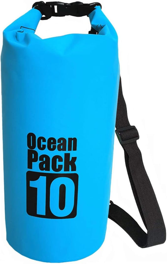 Waterproof Dry Bag for Women Men, 10L Roll Top Lightweight Dry Storage Bag Backpack for Travel, Swimming, Boating, Kayaking, Camping and Beach