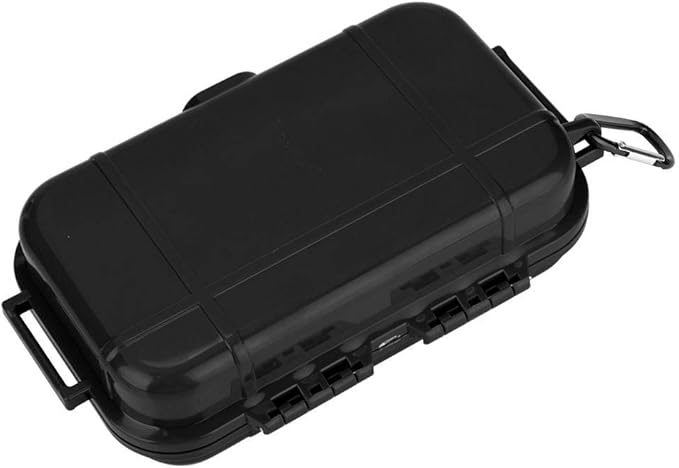 Vbestlife Plastic Waterproof Shockproof Storage Box, Floating Hard Shell Wet Dry Box Container, Marine Fishfinder Case, 4 Colors (Black)