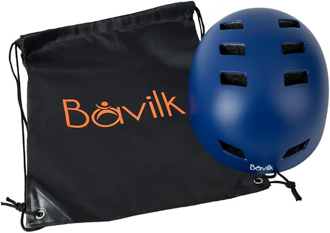 Bike Helmet 3 Sizes for Teenager Kids Youth Adults,Bavilk Skateboard Helmet Adjustable Multi-Sport Bicycle Cycling Scooter Roller Skate Inline Skating Rollerblading for Girls Boys Women Men Teen