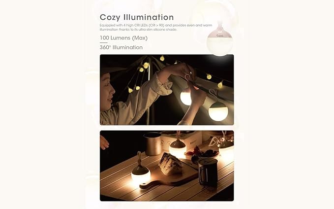 NITECORE Bubble Camping LED Lantern, 100 Lumen Bright Portable Lightweight Stylish Tent Lamp Hurricane Power Outage Outdoor Emergency Light with Nitecore Sticker (Yellow)