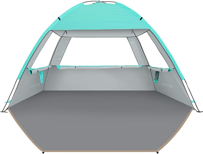 Venustas Beach Tent Sun Shelter for 3-10 Person, UPF 50+ UV Protection Canopy, Lightweight and Easy Setup Cabana, Portable Beach Shade