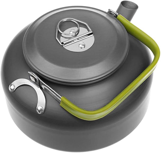 Docooler Camping Kettle - 0.8L Portable Ultra-Light Outdoor Hiking Camping Picnic Water Kettle, Teapot, Coffee Pot - Compact, Quick-Heat & Anti-scalding