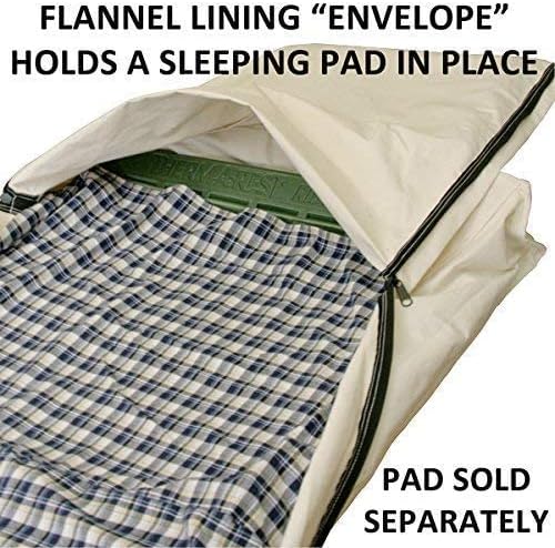 TrailMax Canvas Cavalry-Style Cowboy Bedroll; Premium Lined Sleeping Bag Cover; Durable 12oz Canvas; Comfy Flannel Liner; Winter Camping Sleeping Bed Roll; Cowboy Bed Roll for Camping