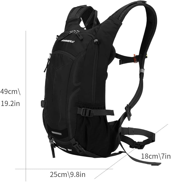 Outdoor Cycling Backpack, 18L, Black