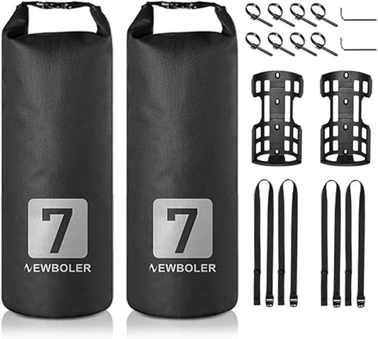 LIXADA 3L/7L Bike Fork Bag - Waterproof Dry Bag, Roll Top Design, Lightweight Bicycle Fork Bag, Portable Cycling Pack for Mountain & Road Bikes, Scooter