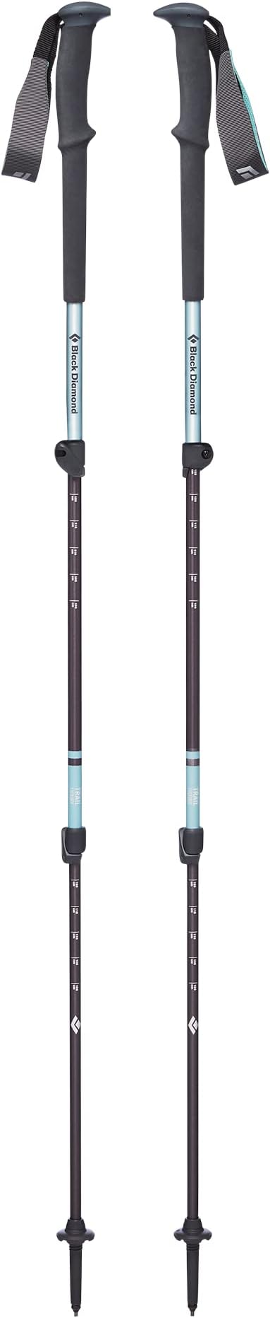 Black Diamond Women's Trail Trekking Poles, Two Lightweight Collapsible Aluminum Hiking Sticks with FlickLock Adjustability for Hiking, Trekking, Backpacking, Walking, Camping, and Travel