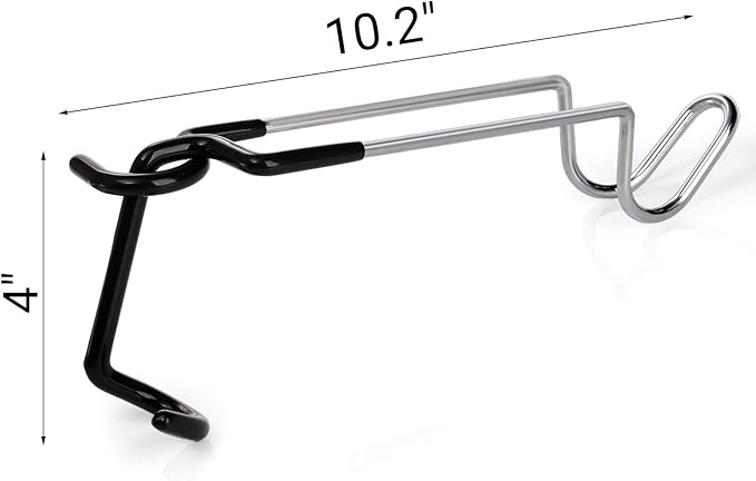 4 Pack Camping Lantern Hook Hangers, 10" Outdoor Lamp Hanger Stand, Stainless Steel Non-Slip Tent Light Pole Hook, Portable Water Bottle Holder Bracket for Camping Hunting Fishing Hiking