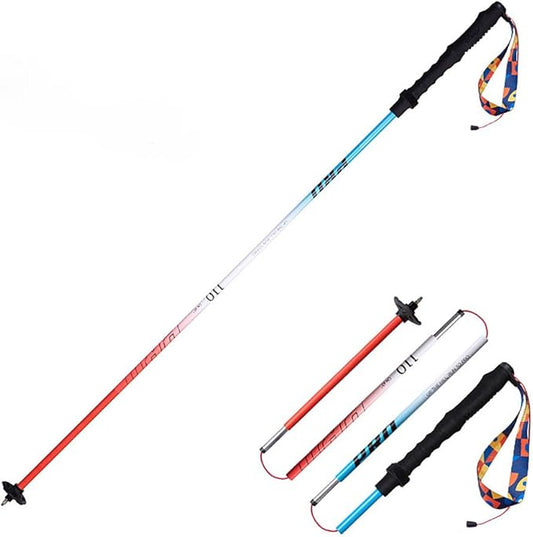 AONIJIE Trekking Poles -2 Ultralight Collapsible Carbon Fiber Hiking Poles with Anti-Shock and Quick Lock System, Folding Walking Sticks for Hiking, Camping