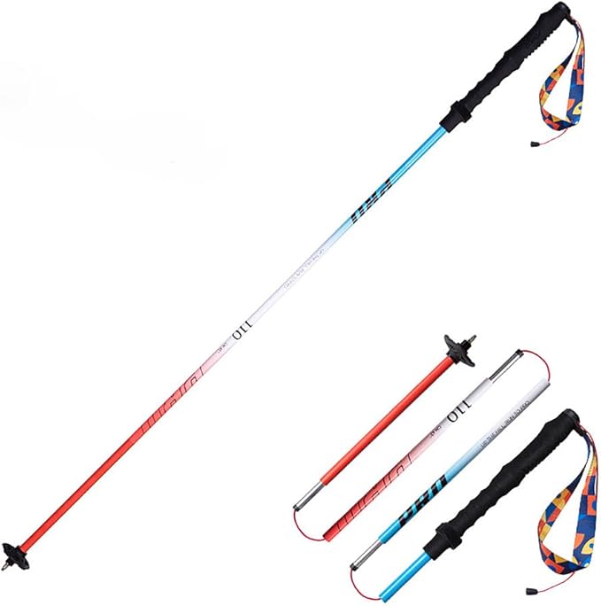 AONIJIE Trekking Poles -2 Ultralight Collapsible Carbon Fiber Hiking Poles with Anti-Shock and Quick Lock System, Folding Walking Sticks for Hiking, Camping