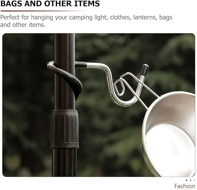 BESPORTBLE Multi Hanger 2Pcs Camping Hooks Light Hooks Camping Pole Light Hooks Camping Lantern Hanger Bird Feeder Hook