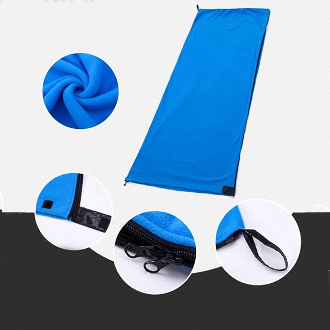 Fleece Sleeping Bag Liner Sleeping Blanket Sheet Lightweight Travel Outdoor Indoor Camping Warm Summer