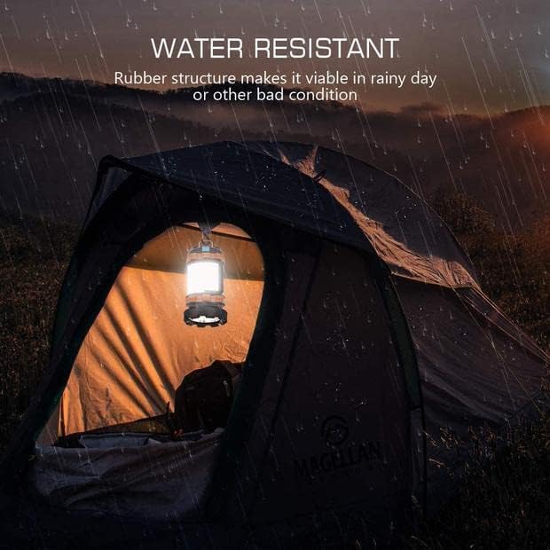 Camping Lantern Rechargeable , Alpswolf Camping Flashlight 4000 Capacity Power Bank,6 Modes, IPX4 Waterproof, Led Lantern Camping, Hiking, Outdoor Recreations Orange 2 Pack