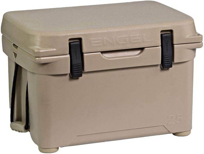 ENGEL 25 High Performance 5.28 Gallon 24 Can High Performance Durable Rotationally Molded Ice Cooler for Camping, Hunting, and Fishing