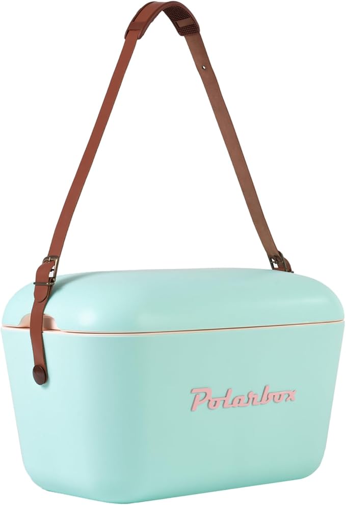 Retro Beach Cooler Vintage Picnic Lunch Box Bag Portable Cooler Travel Camping Hiking 90s Style Ice Chest