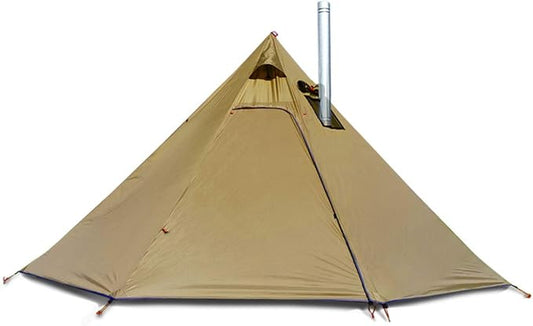 4 Persons 5lb Lightweight Tipi Hot Tents with Stove Jack, 7'3" Standing Room, Teepee Tent for Hunting Family Team Backpacking Camping Hiking