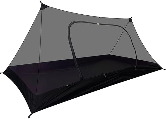Onewind Mesh Tent with Bathtub, Ultralight Mosquito Net Inner Tent with No-See-Um Breathable Mesh Double Sided Zipper for Camping and Hiking, Black