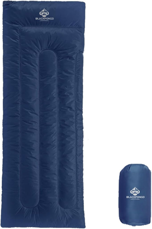 Ultralight Sleeping Bag - Envelope Lightweight Portable, Waterproof, Comfort with Compression Sack - Great for 3 Season Traveling, Camping, Hiking