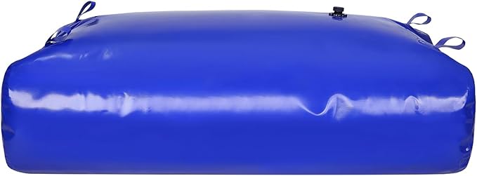 VEVOR 540L/142.7 Gallon Water Storage Bladder, RV Water Tank, 1000D Blue PVC Collapsible Water Storage Containers, Large Capacity Soft Water Bag, Portable Water Bladder, Garden Irrigation,Camping