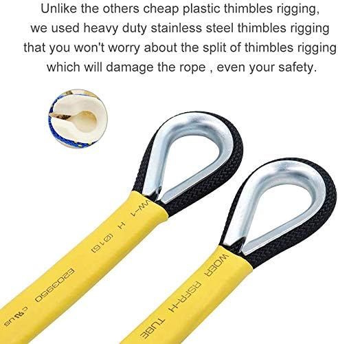 X XBEN Outdoor Climbing Rope 10M(32ft) 20M(64ft) 30M(96ft) 50M(160ft) 70M(230ft) 152M(500FT) 352M(1000FT) Static Rock Climbing Rope for Escape Rope Ice Climbing Equipment Fire Rescue Parachute