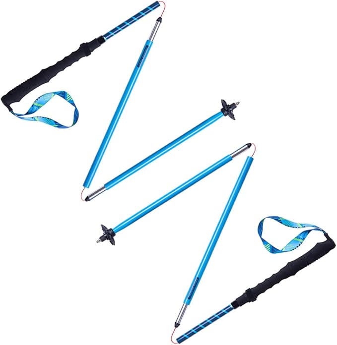 AONIJIE Trekking Poles -2 Ultralight Collapsible Carbon Fiber Hiking Poles with Anti-Shock and Quick Lock System, Folding Walking Sticks for Hiking, Camping