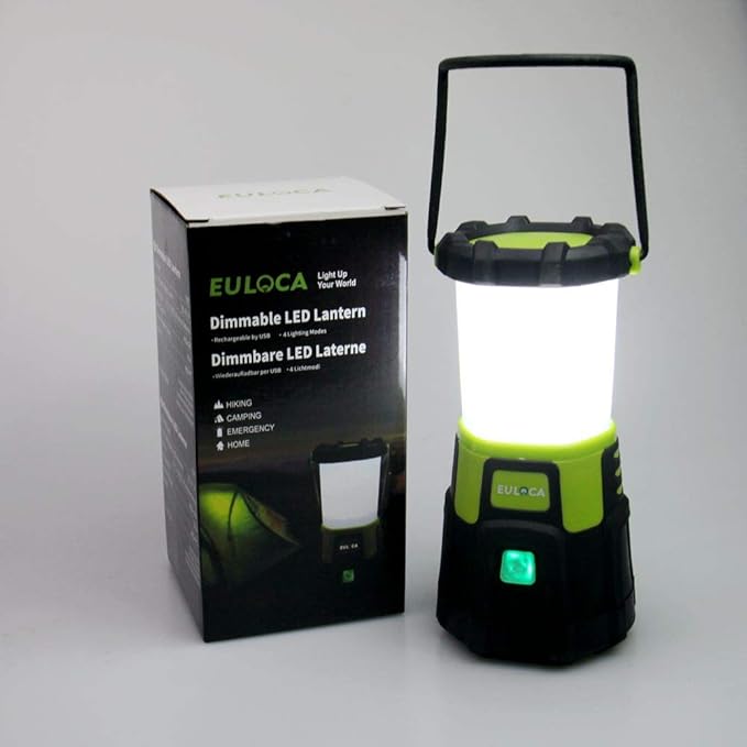 Camping Lantern LED, Super Bright 1200lm Dimmable , 4 Light Modes,Power Bank Waterproof Tent Light, Perfect Work Flashlight for Hurricane, Hiking, Home, Emergency and More