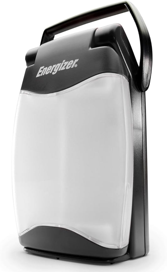 Energizer Weatheready Folding LED Portable Lantern, Battery Powered Lantern, Water Resistant Camping Lantern and Emergency Light, Pack of 1, Black
