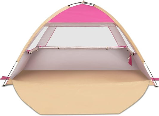 Venustas Beach Tent Sun Shelter for 3-10 Person, UPF 50+ UV Protection Canopy, Lightweight and Easy Setup Cabana, Portable Beach Shade