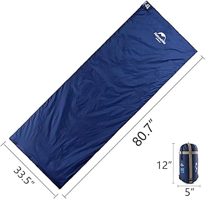 Naturehike Lightweight Sleeping Bag - Compact, Ultralight, Envelope Backpacking Bag - Portable, Waterproof, Comfortable With Compression Sack for 3 Season Camping, Traveling, Hiking