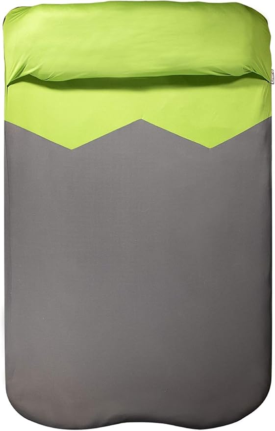 Klymit Insulated Double V Inflatable Sleeping Pad for Camping, Lightweight Hiking and Backpacking Air Bed for Cold Weather,Red & Static V Sheet, Sleeping Pad Cover, Green/Gray, Double