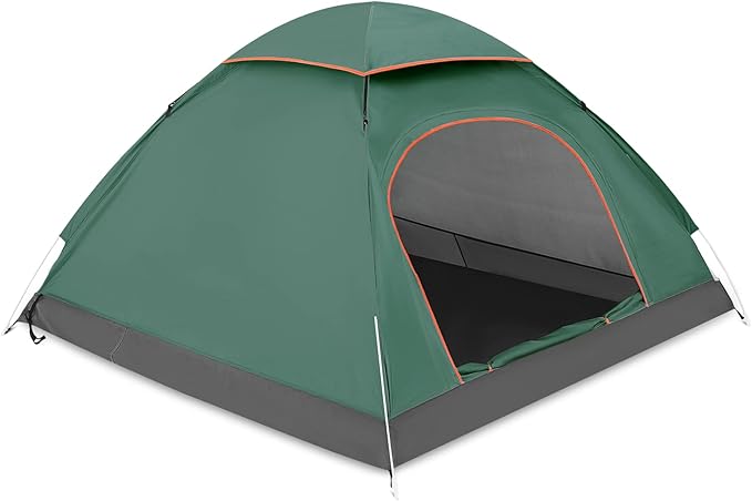 MoNiBloom 2 Person Dome Tent with Skylight, Ultralight Carry Family Tent Easy Set Up and Backpacking Tent with Lightweight Aluminum Alloy Frame for Adults Camping Hiking Outdoor Festivals, Blue