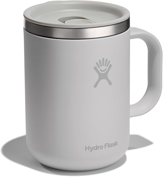 Hydro Flask Coffee Mug – Insulated Stainless Steel, Non Spill, Leak Proof Travel Mug 24 Oz Birch Gray