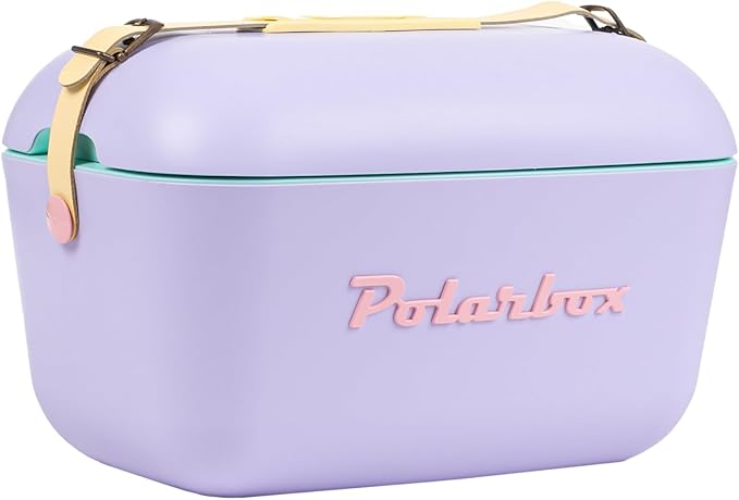 Retro Beach Cooler Vintage Picnic Lunch Box Bag Portable Cooler Travel Camping Hiking 90s Style Ice Chest