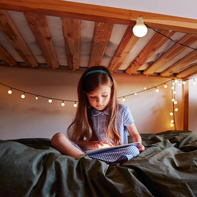 Onite 4-Pack USB LED Light Bulb | 2700K Warm White | Emergency Backup Lighting for Camping, RV, Garage, and Power Outage Preparedness